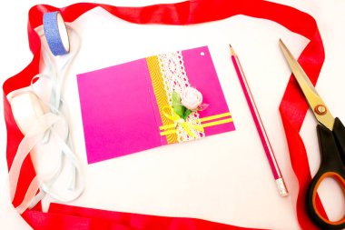 Güzel çeşitli el yapımı tebrik kartları