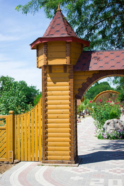 Entrance to the amusement park, gates, abstraction - castle conc