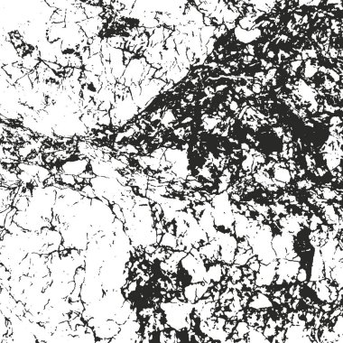 Çatlamış beton, taş ya da asfaltın sıkıntılı örtülü dokusu. Grunge 'un arka planı. soyut yarım ton vektör çizimi