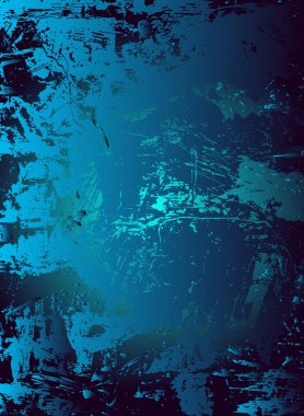 Soyut vektör kozmik psychedelic mavi ve turkuaz degrade arka plan. Fraktal parlak elemanları. Parçacık bileşikler. Dijital veri görselleştirme, en az dizi. Satırları pleksus. Sualtı illüstrasyon.