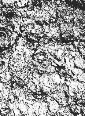 Çatlamış beton, taş ya da asfaltın sıkıntılı örtülü dokusu. Grunge 'un arka planı. soyut yarım ton vektör çizimi