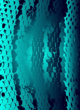 Soyut vektör kozmik psychedelic mavi ve turkuaz degrade arka plan. Fraktal parlak elemanları. Parçacık bileşikler.