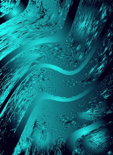 Абстрактний Векторний Космічний Психоделічний Синій Бірюзовий Градієнтний Фон Фрактальні Блискучі — стоковий вектор