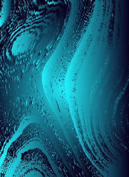 抽象向量宇宙迷幻蓝和绿松石梯度背景 分形闪亮元素 粒子化合物 — 图库矢量图片