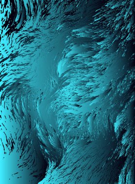 Soyut vektör kozmik psychedelic mavi ve turkuaz degrade arka plan. Fraktal parlak elemanları. Parçacık bileşikler.