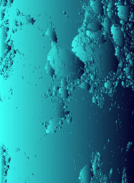 Abstrakter Vektor Kosmischen Psychedelischen Blauen Und Türkisfarbenen Farbverlauf Hintergrund Fraktale — Stockvektor