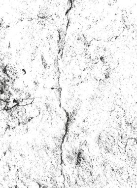 Çatlamış beton, taş ya da asfaltın sıkıntılı örtülü dokusu. Grunge 'un arka planı. soyut yarım ton vektör çizimi