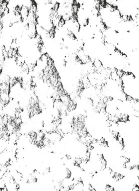 Çatlamış beton, taş ya da asfaltın sıkıntılı örtülü dokusu. Grunge 'un arka planı. soyut yarım ton vektör çizimi