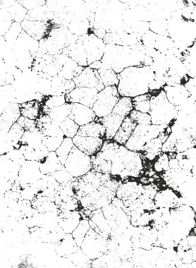 Çatlamış beton, taş ya da asfaltın sıkıntılı örtülü dokusu. Grunge 'un arka planı. soyut yarım ton vektör çizimi