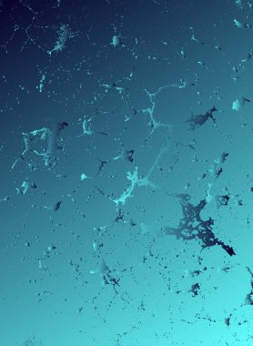 Soyut vektör kozmik psychedelic mavi ve turkuaz degrade arka plan. Fraktal parlak elemanları. Parçacık bileşikler.