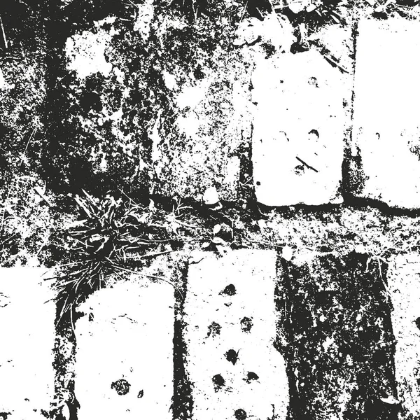 Сумнівна Текстура Накладання Старої Цегляної Кладки Гранжевий Фон Абстрактний Напівтоновий — стоковий вектор
