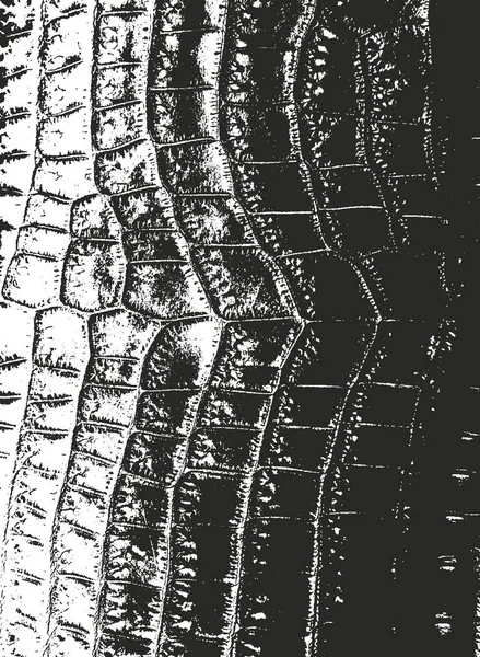 Distressed Overlay Textur Aus Krokodil Oder Schlangenleder Grunge Vektor Hintergrund — Stockvektor