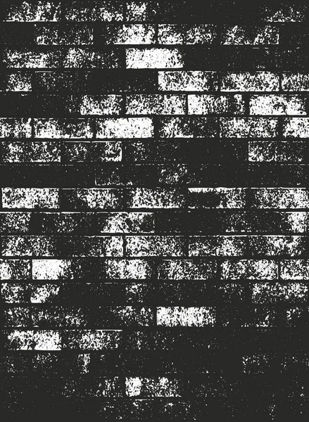 Distressed Overlay Texture Old Brickwork Grunge Background Abstract Halftone Vector — Stock Vector