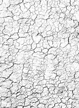 Çatlamış beton, taş ya da asfaltın sıkıntılı örtülü dokusu. Grunge 'un arka planı. soyut yarım ton vektör çizimi