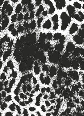 Doğal kürk, grunge vektör arka planının sıkıntılı örtülü dokusu. soyut yarım ton vektör çizimi