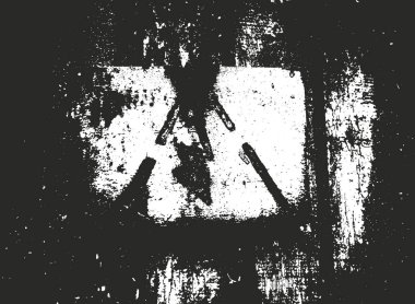 Çatlamış beton, taş ya da asfaltın sıkıntılı örtülü dokusu. Grunge 'un arka planı. soyut yarım ton vektör çizimi