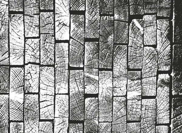 苦しめられたオーバーレイ テクスチャの古いれんが造りの壁 グランジ背景です 抽象的なハーフトーン ベクトル図 — ストックベクタ