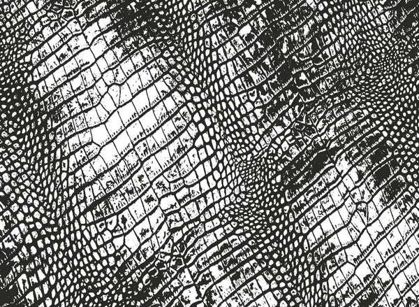 Накладываемая Текстура Кожи Крокодила Змеи Векторный Фон Гранжа — стоковый вектор