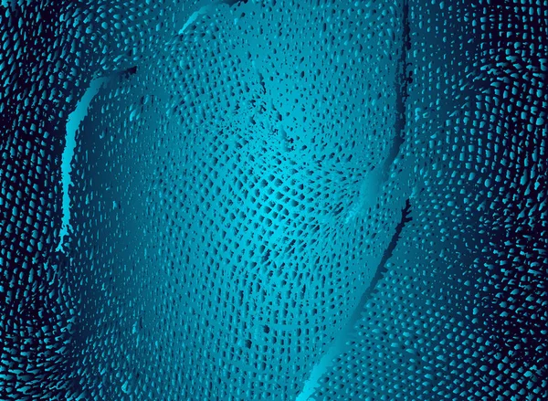 추상적인 파란색과 청록색 그라데이션 프랙탈 빛나는 화합물 — 스톡 벡터