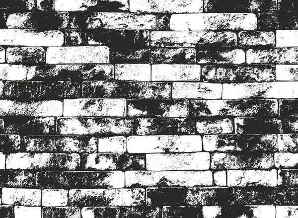 Distressed Overlay Texture Old Brick Wall Grunge Background Abstract Halftone — Stock Vector