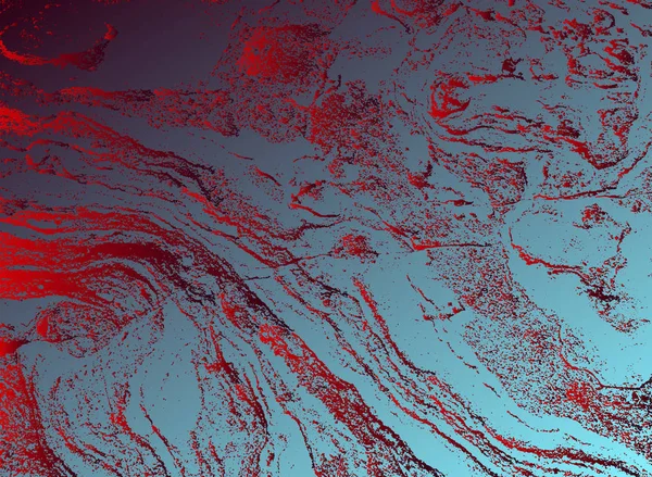 Abstrakter Vektor Kosmischer Psychedelischer Dunkelblauer Roter Gradienten Hintergrund Fraktale Glänzende — Stockvektor