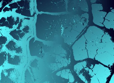 Soyut vektör kozmik psychedelic mavi ve turkuaz degrade arka plan. Fraktal parlak elemanları. Parçacık bileşikler.