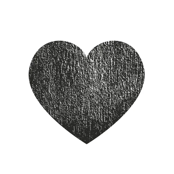 Ізольовані Лиха Гранж Серце Бетонні Текстурою Елемент Вітальних Листівок Валентина — стоковий вектор