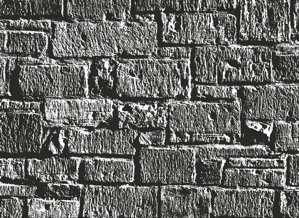 破旧的砖墙 粗糙的背景 令人苦恼的覆盖纹理 抽象半色调矢量插图 — 图库矢量图片