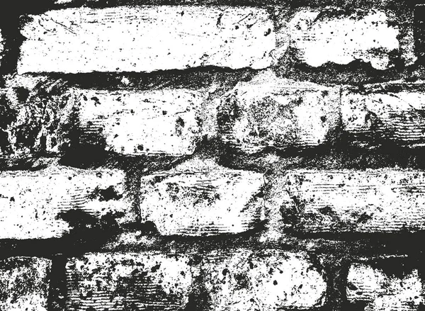 Texture Recouvrement Perturbée Vieux Mur Briques Fond Grunge Illustration Vectorielle — Image vectorielle