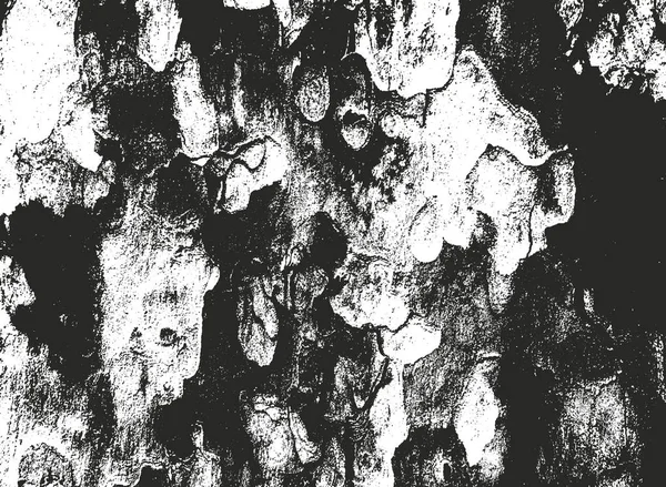 Distressed Overlay Holzrinde Textur Grunge Hintergrund Abstrakte Halbtonvektorillustration — Stockvektor