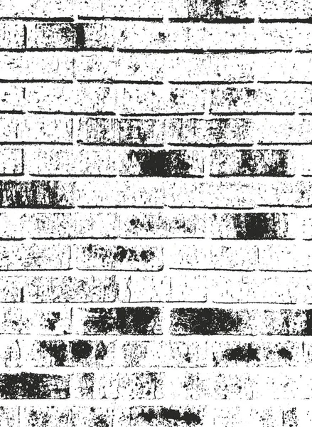 Distressed overlay texture of old brick wall — Stock Vector