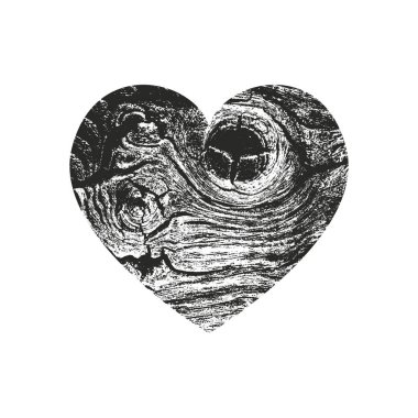 Sıkıntı grunge kalp beton doku ile izole. Tebrik kartı, Sevgililer s gün, düğün için öğe. Yaratıcı kavramı.