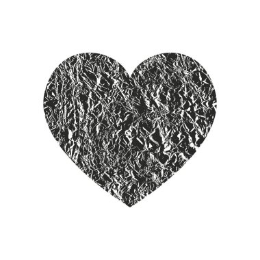 Sıkıntı grunge kalp beton doku ile izole. Tebrik kartı, Sevgililer s gün, düğün için öğe. Yaratıcı kavramı.