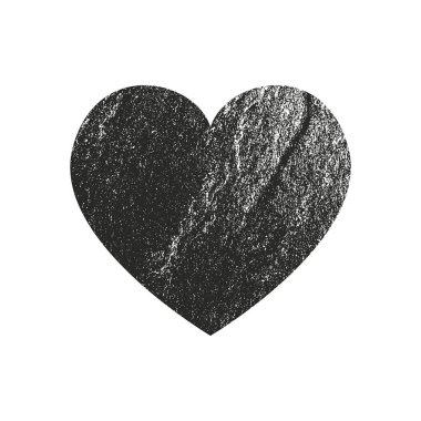 Sıkıntı grunge kalp beton doku ile izole. Tebrik kartı, Sevgililer s gün, düğün için öğe. Yaratıcı kavramı.