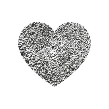 Sıkıntı grunge kalp beton doku ile izole. Tebrik kartı, Sevgililer s gün, düğün için öğe. Yaratıcı kavramı.