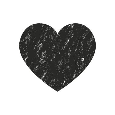 Sıkıntı grunge kalp beton doku ile izole. Tebrik kartı, Sevgililer s gün, düğün için öğe. Yaratıcı kavramı.