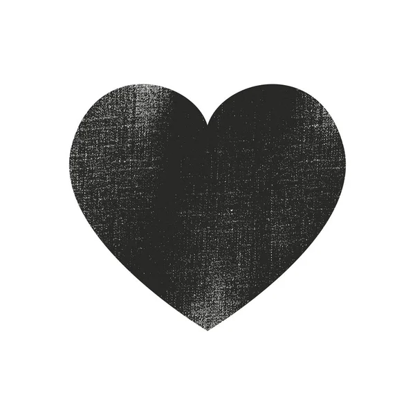 Corazón grunge de socorro aislado con textura de hormigón. Elemento para tarjeta de felicitación, día de San Valentín, boda. Concepto creativo . — Vector de stock