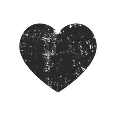 Sıkıntı grunge kalp beton doku ile izole. Tebrik kartı, Sevgililer s gün, düğün için öğe. Yaratıcı kavramı.