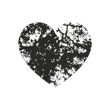 Sıkıntı grunge kalp beton doku ile izole. Tebrik kartı, Sevgililer s gün, düğün için öğe. Yaratıcı kavramı.