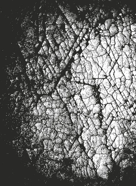 Texture de recouvrement perturbée du béton fissuré — Image vectorielle