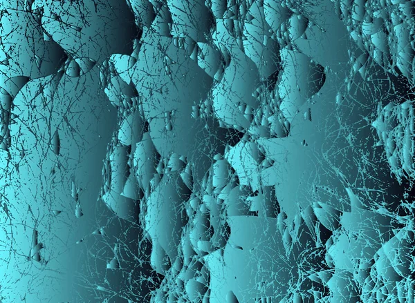 Abstracto vector cósmico psicodélico azul y turquesa gradiente fondo. Elementos brillantes fractales . — Vector de stock