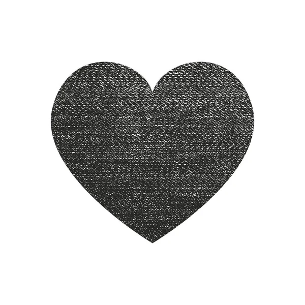 Geïsoleerde nood grunge hart met concrete textuur. Element voor de wenskaart, Valentine s dag, bruiloft. Creatief concept. — Stockvector