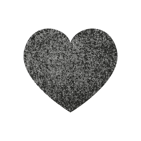 コンクリートの質感と苦痛ベクトルグランジの心臓を分離しました。グリーティング カード、バレンタインの日、結婚式の要素。クリエイティブのコンセプト. — ストックベクタ