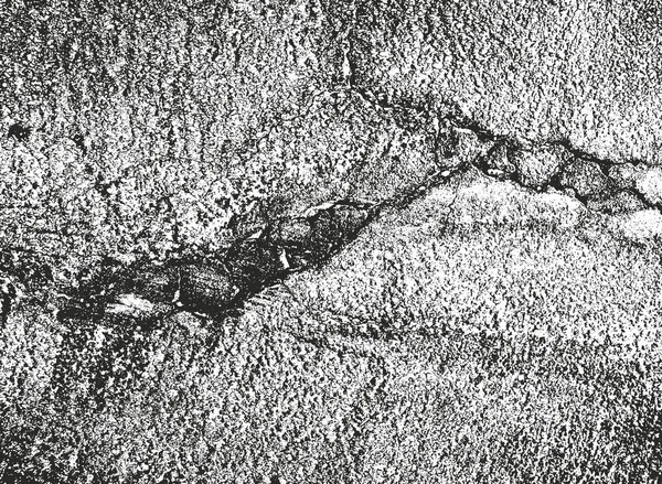 Texture de recouvrement perturbée du béton fissuré — Image vectorielle