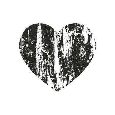 Sıkıntı grunge kalp beton doku ile izole. Tebrik kartı, Sevgililer s gün, düğün için öğe. Yaratıcı kavramı.