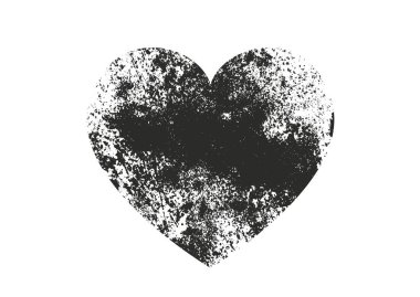 Sıkıntı grunge kalp beton doku ile izole. Tebrik kartı, Sevgililer s gün, düğün için öğe. Yaratıcı kavramı.