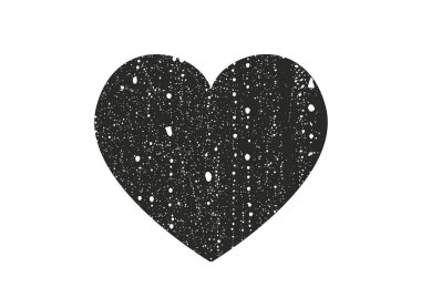 Sıkıntı grunge kalp beton doku ile izole. Tebrik kartı, Sevgililer s gün, düğün için öğe. Yaratıcı kavramı.