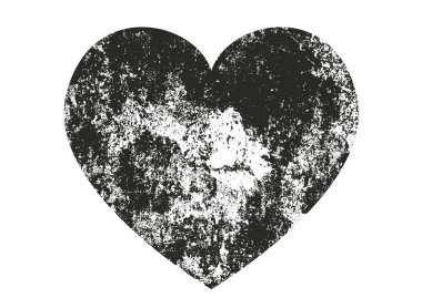 Sıkıntı grunge kalp beton doku ile izole. Tebrik kartı, Sevgililer s gün, düğün için öğe. Yaratıcı kavramı.