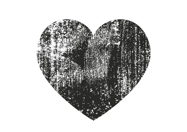 Corazón grunge de socorro aislado con textura de hormigón. Elemento para tarjeta de felicitación, día de San Valentín, boda. Concepto creativo . — Vector de stock