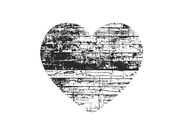 Corazón grunge de socorro aislado con textura de hormigón. Elemento para tarjeta de felicitación, día de San Valentín, boda. Concepto creativo . — Vector de stock